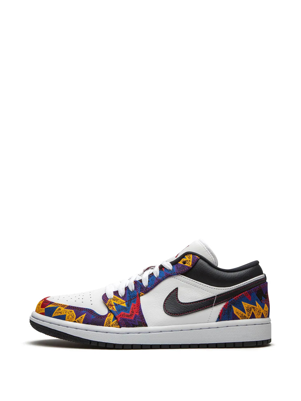 Air Jordan 1 Low Se Nothing But Net Sneakers — White/Dark — Size US M 11.5 - US W 13 — Detail View