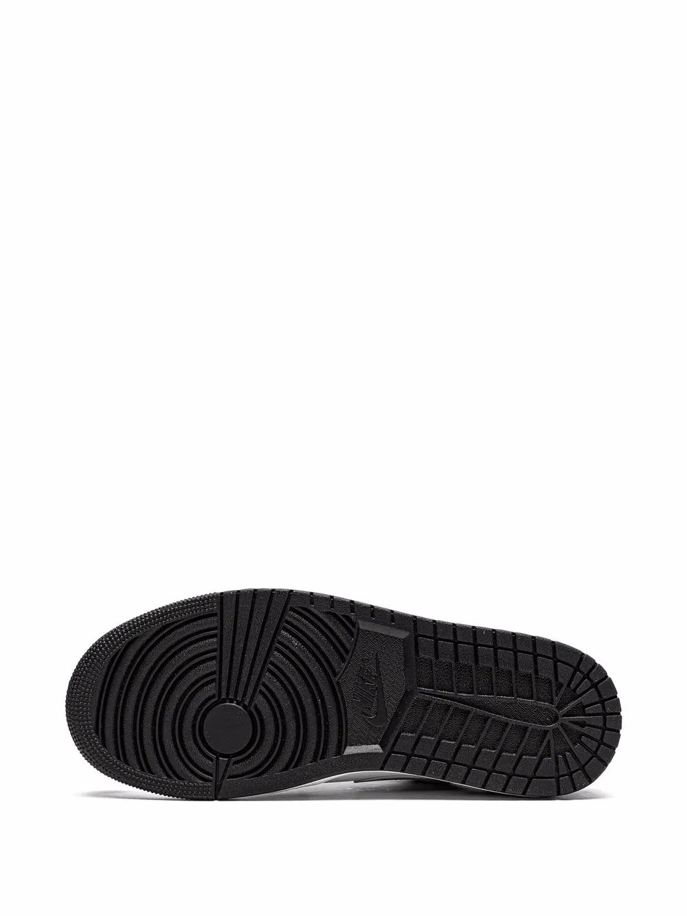 Air Jordan 1 Low Black/Particle Grey Sneakers — Black/White/Particle Grey — Size US M 11.5 - US W 13 — Top View