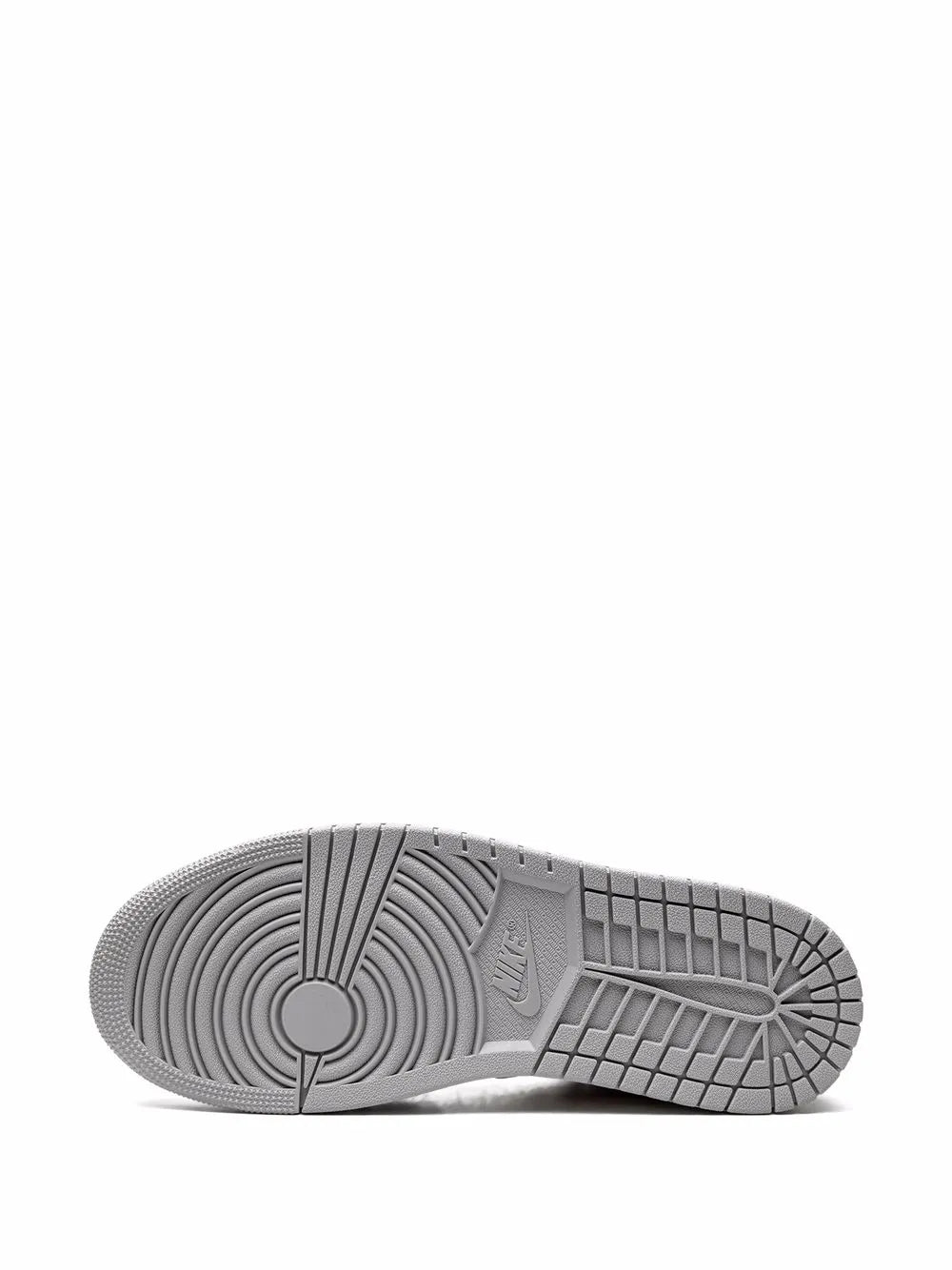 Air Jordan 1 Low Se White/Grey/Red Sneakers — Smoke Grey/Gym Red — Size US M 10.5 - US W 12 — Top View