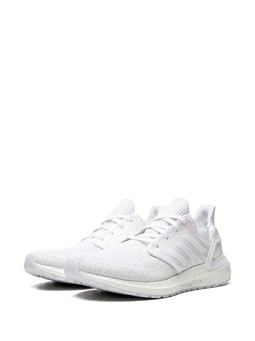 adidas Ultraboost 20 Triple White Sneakers — Same as shown — Size US M 5 - US W 6.5 — Detail View