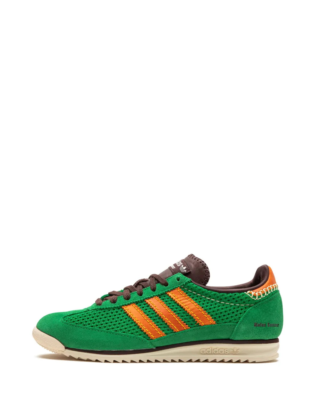 adidas X Wales Bonner Sl72 Knitted Sneakers — Green/Orange — Size US M 6 - US W 7.5 — Detail View