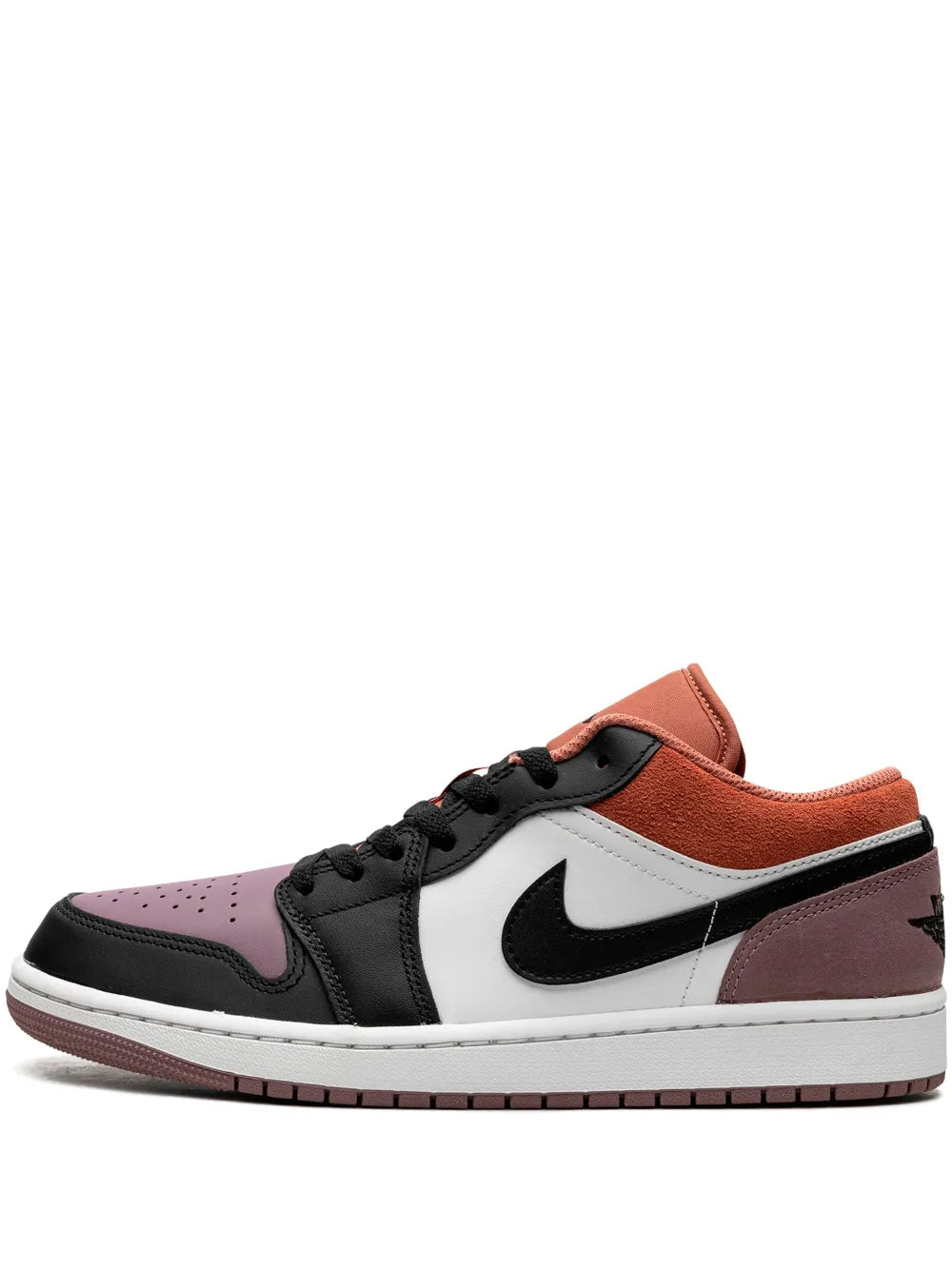 Air Jordan 1 Low Sky J Mauve Sneakers — White/Black/Mauve/Orange — Size US M 10.5 - US W 12 — Top View