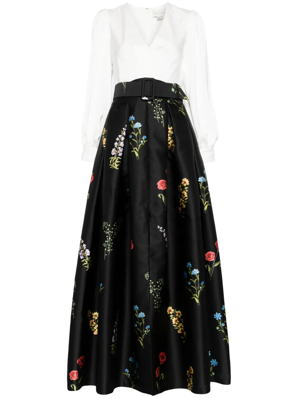 Sachin Babi Zoe Colour Block Gown — Black/ White — Size XS — Front View
