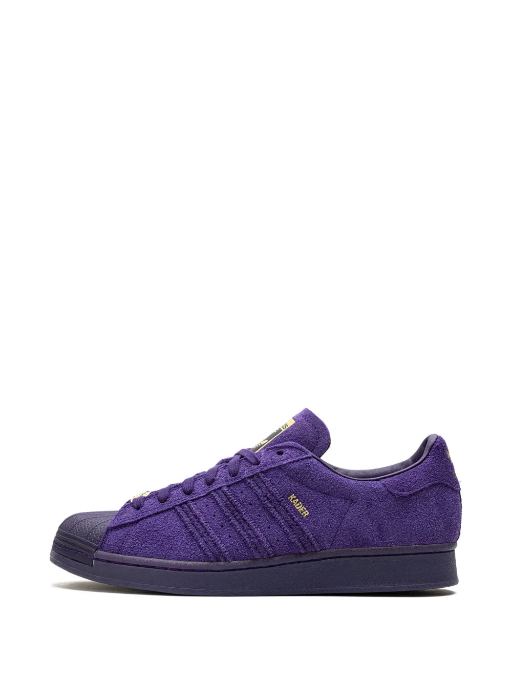 adidas X Kader Superstar Adv Sylla Dark Purple Sneakers — Purple — Size US M 5 - US W 6.5 — Detail View