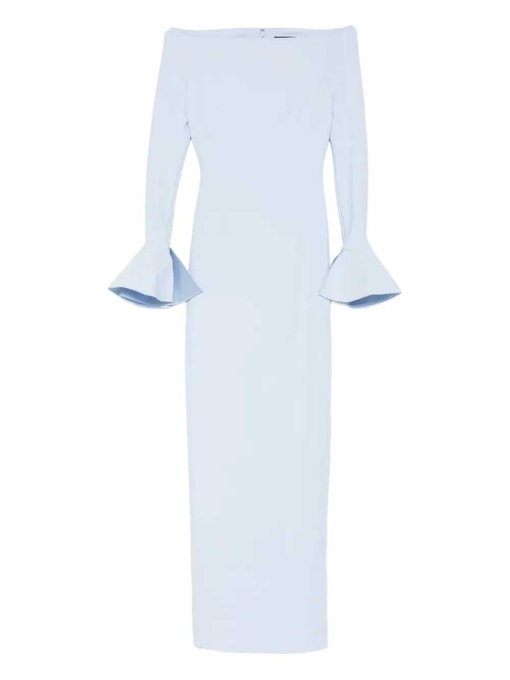 Solace London Anica Bell Sleeve Maxi Dress — Blue — Size XS — Front View