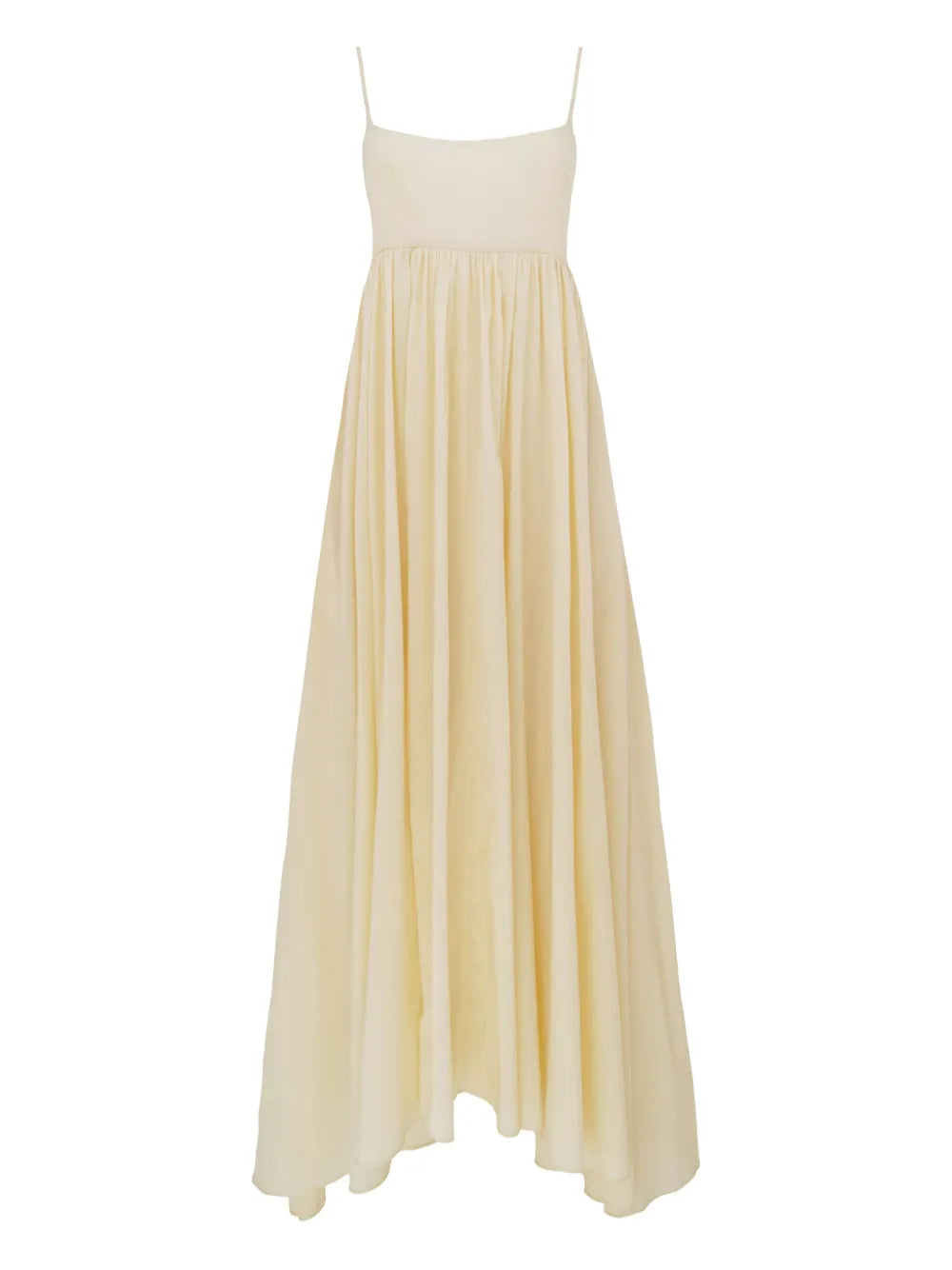 Azeeza Spaghetti Strap Dress — Beige/ Red — Size XL — Front View