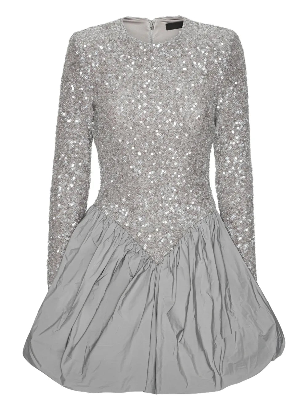 Rotate Birger Christensen Sequin Embellished Bubble Mini Dress — Grey — Size XS — Front View