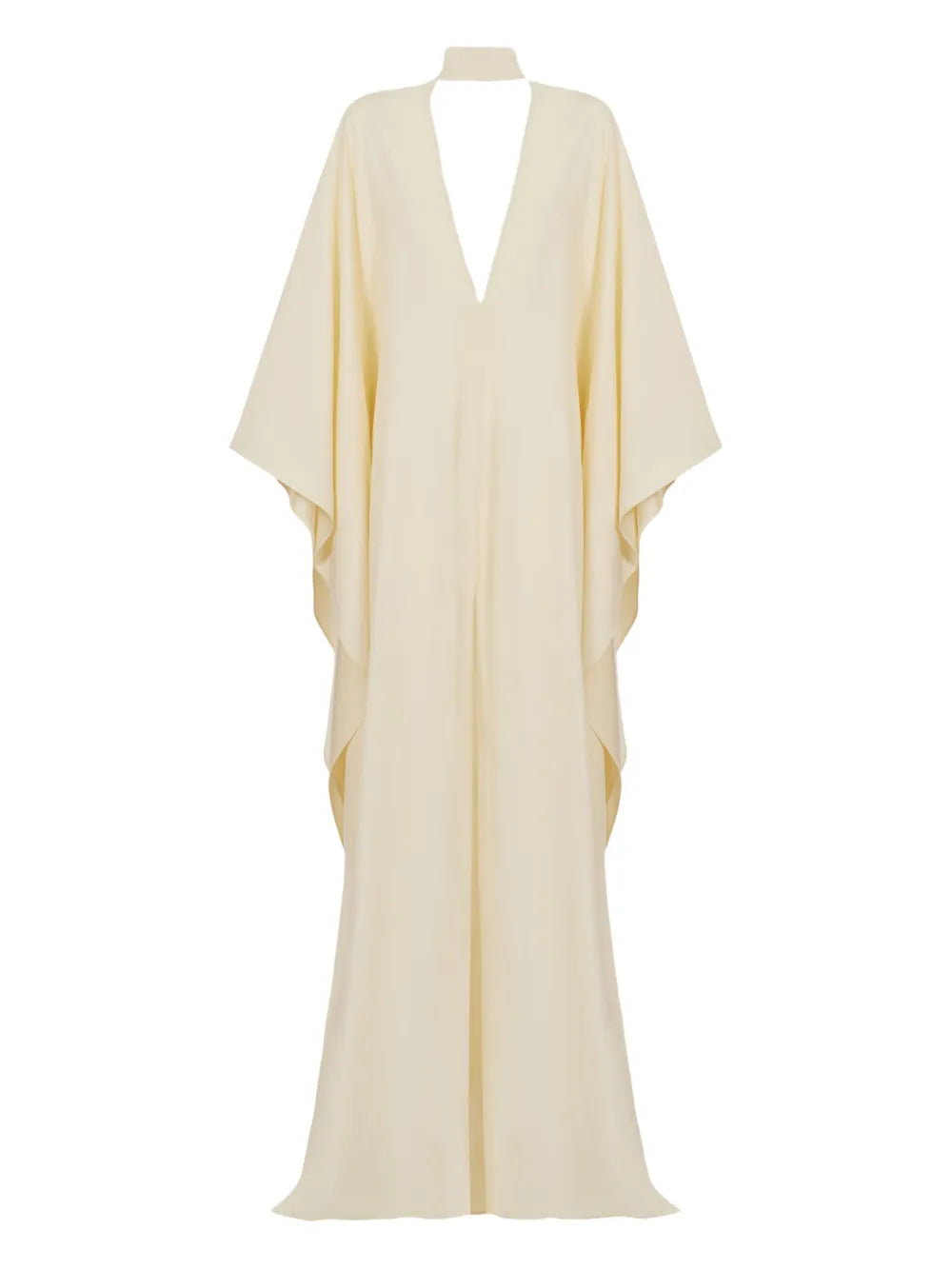 Taller Marmo Ooo V Neck Wide Sleeve Maxi Dress — White — Size XS — Front View
