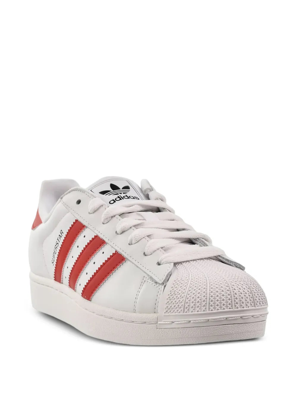 adidas Superstar Ii Cloud White/Better Scarlet Sneakers — White — Size US M 4 - US W 5.5 — Side View