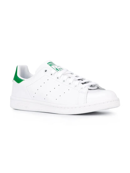 adidas Stan Smith Leather Sneakers — White/Green — Size US M 8 - US W 9.5 — Detail View