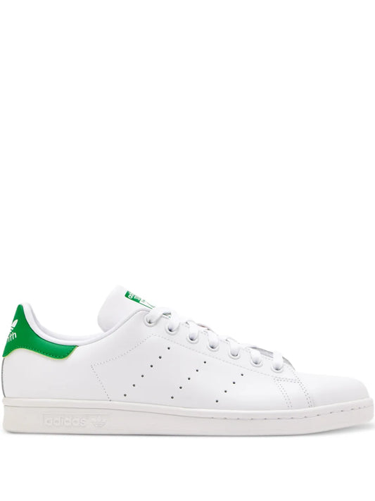 adidas Stan Smith Leather Sneakers — White/Green — Size US M 8 - US W 9.5 — Front View