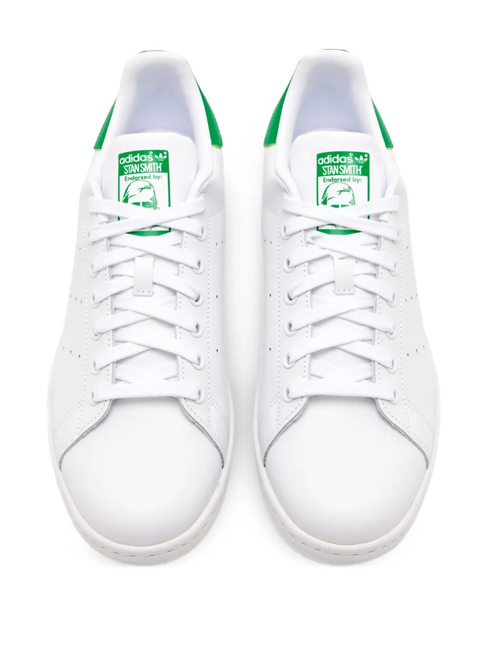 adidas Stan Smith Leather Sneakers — White/Green — Size US M 8 - US W 9.5 — Side View