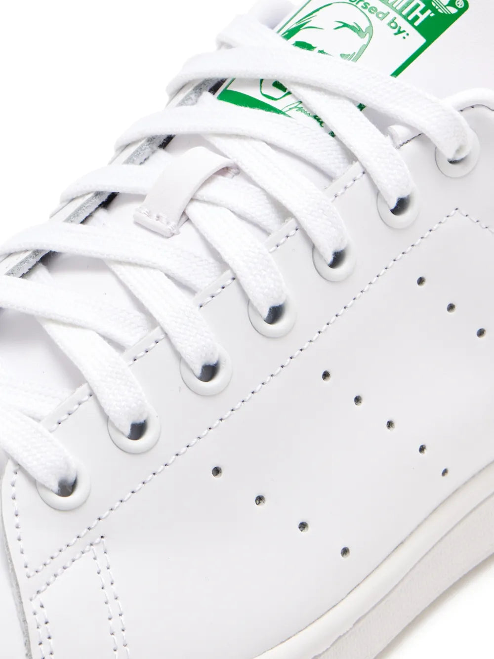 adidas Stan Smith Leather Sneakers — White/Green — Size US M 8 - US W 9.5 — Top View