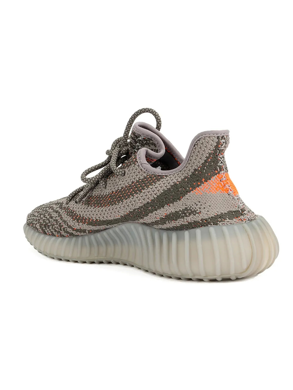 adidas Yeezy Boost 350 V2 Beluga Sneakers — Grey/Orange — Size US M 9 - US W 10.5 — Back View