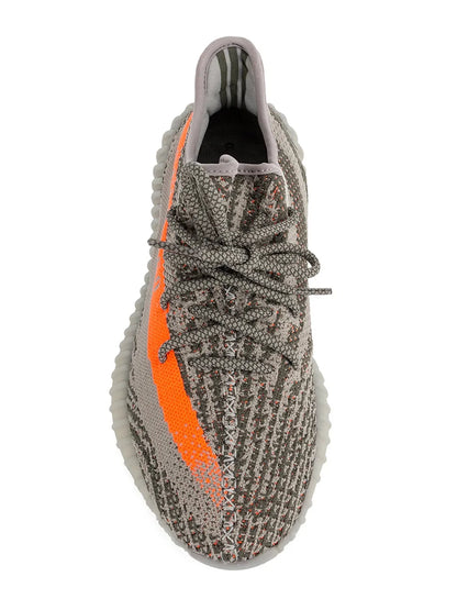 adidas Yeezy Boost 350 V2 Beluga Sneakers — Grey/Orange — Size US M 9 - US W 10.5 — Top View