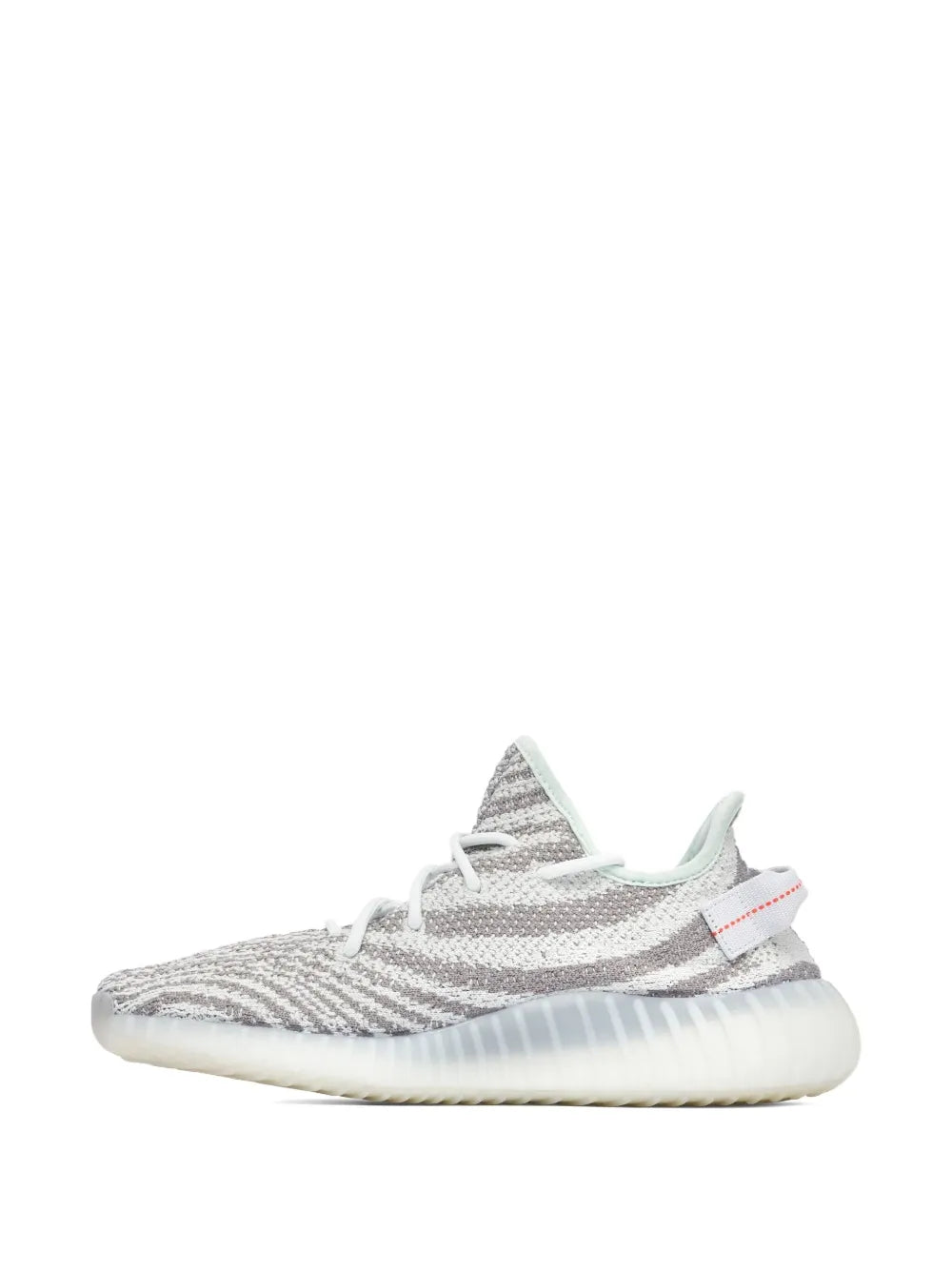 adidas Yeezy Boost 350 V2 Blue Tint Sneakers — Grey — Size US M 9 - US W 10.5 — Back View
