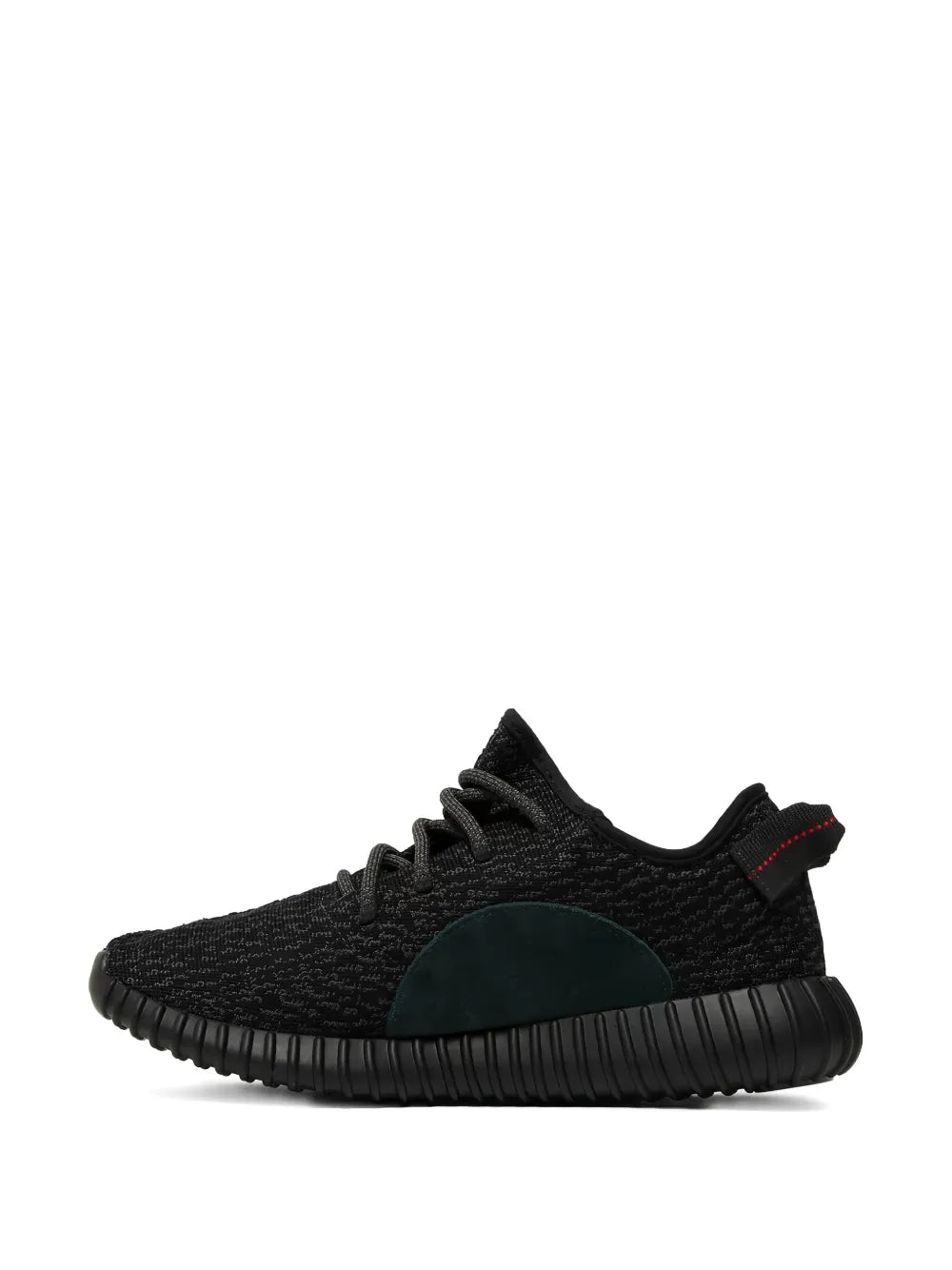 adidas Yeezy Boost 350 Pirate Black - 2016 Release Sneakers — Black — Size US M 9 - US W 10.5 — Side View