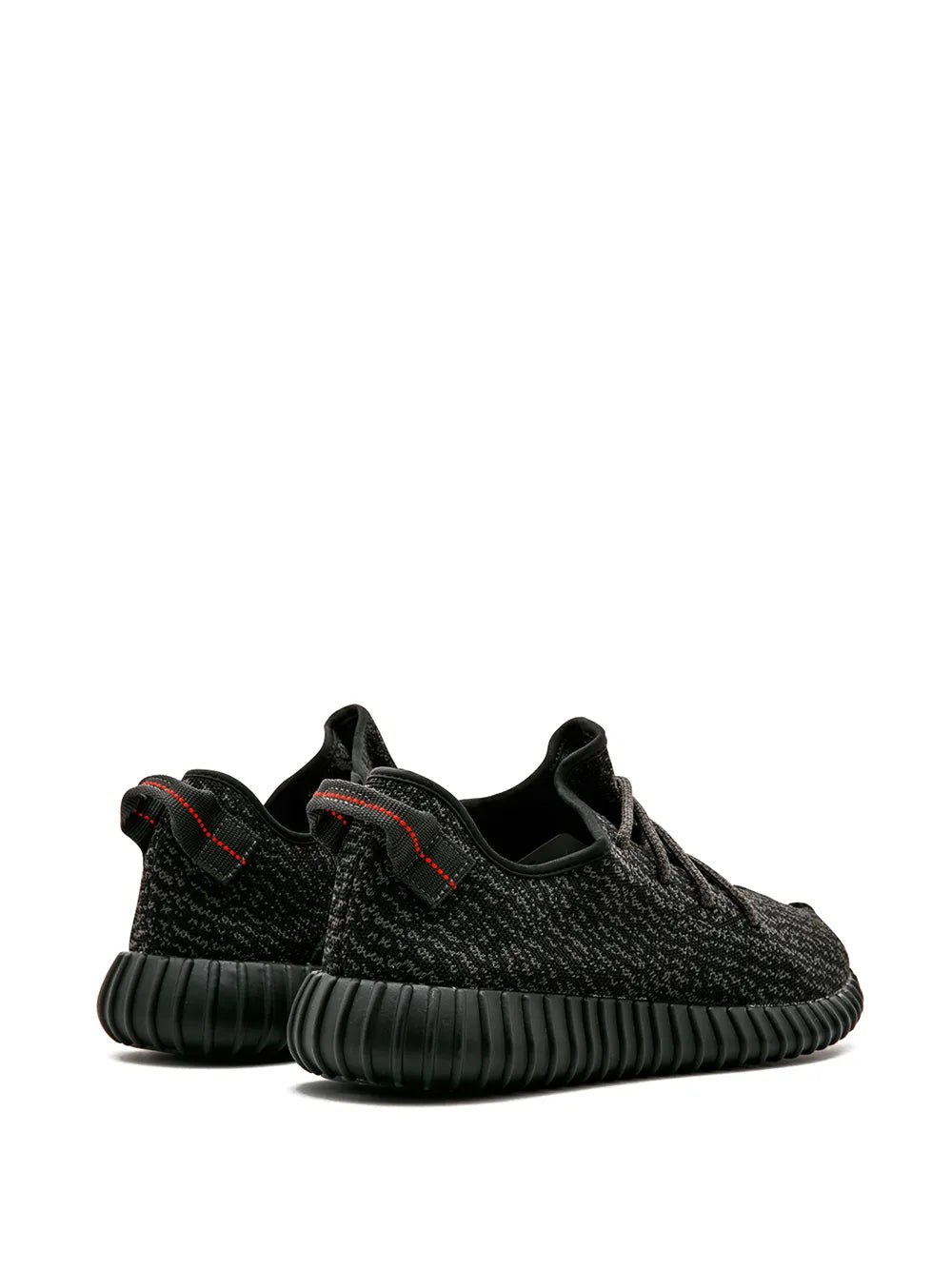 adidas Yeezy Boost 350 In Pirate Black Sneakers — Black — Size US M 9 - US W 10.5 — Back View