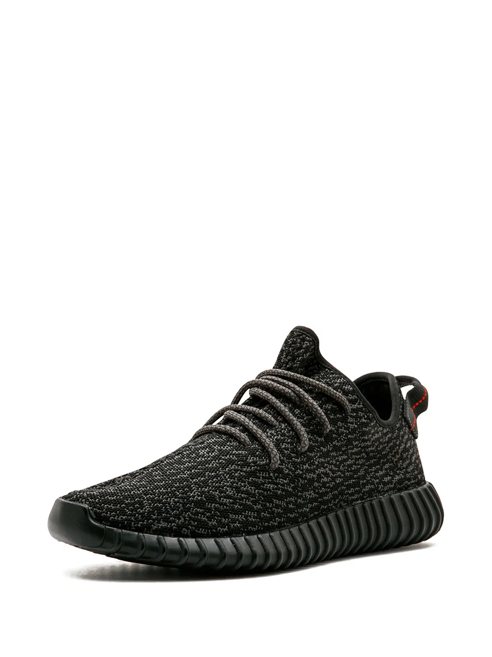 adidas Yeezy Boost 350 In Pirate Black Sneakers — Black — Size US M 9 - US W 10.5 — Top View