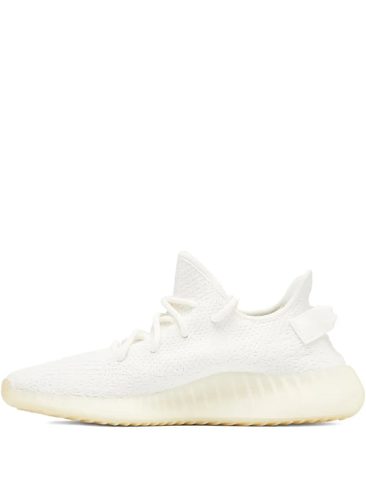 adidas Yeezy Boost 350 V2 Triple White Sneakers — White — Size US M 5.5 - US W 7 — Front View