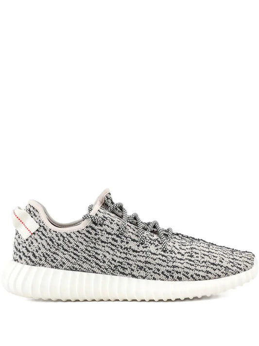 adidas Yeezy Boost 350 Turtle Dove Sneakers — White/Grey — Size US M 9 - US W 10.5 — Front View