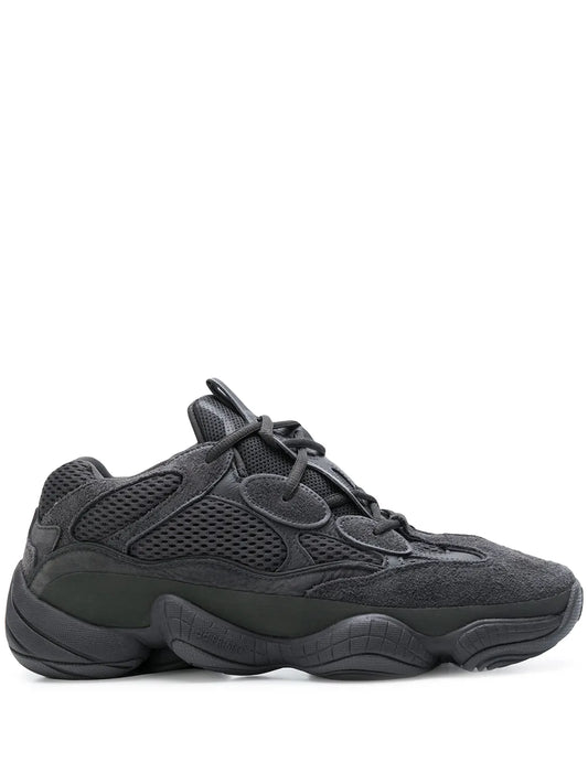 adidas Yeezy 500 Utility Black Sneakers — Black — Size US M 8 - US W 9.5 — Front View
