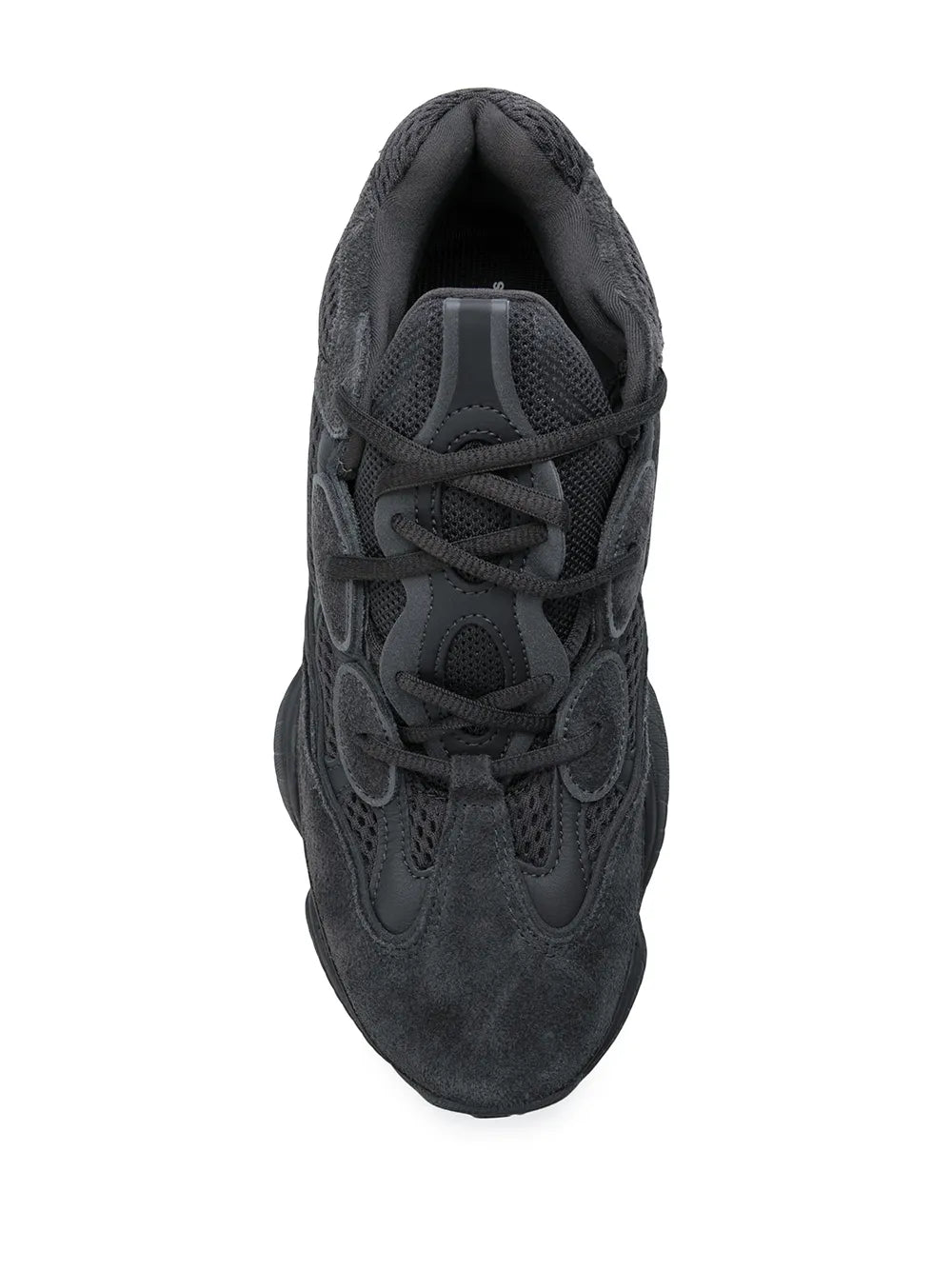 adidas Yeezy 500 Utility Black Sneakers — Black — Size US M 8 - US W 9.5 — Top View
