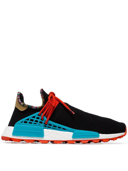 adidas X Pharrell Williams Solar Hu Nmd Inspiration Pack - Black Sneakers — Black/Multicolour — Size US M 10 - US W 11.5 — Front View