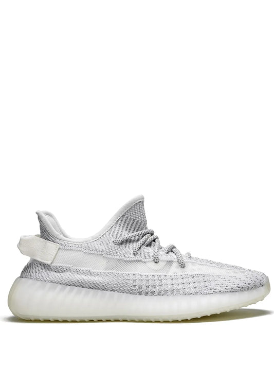 adidas Yeezy Boost 350 V2 Reflective Static Sneakers — White/Grey — Size US M 5.5 - US W 7 — Front View