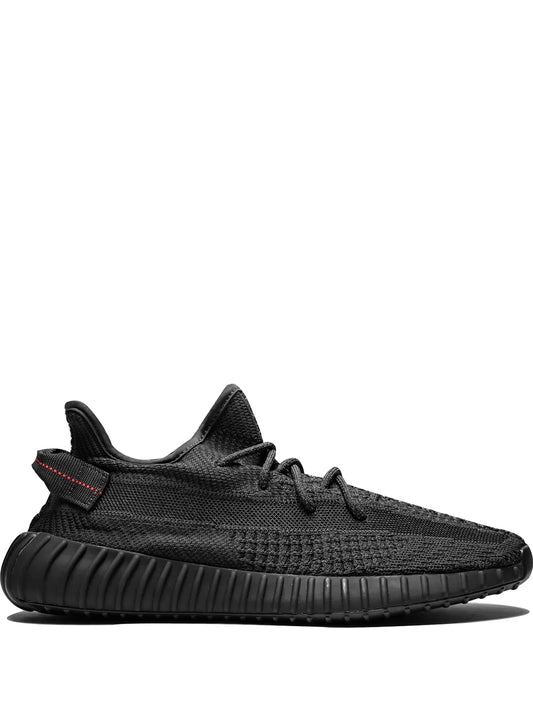 adidas Yeezy Boost 350 V2 Reflective Black - Static Sneakers — Black — Size US M 5.5 - US W 7 — Front View