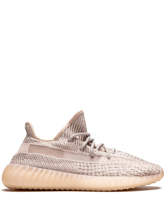 adidas Yeezy Boost 350 V2 Synth Reflective Sneakers — Light Beige — Size US M 5.5 - US W 7 — Front View