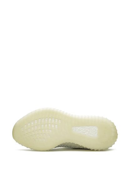 adidas Yeezy Boost 350 V2 Cloud White Sneakers — White/Light Blue — Size US M 11 - US W 12.5 — Top View