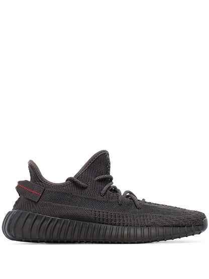 adidas Yeezy Boost 350 V2 Black - Static Sneakers — Black — Size US M 9 - US W 10.5 — Front View