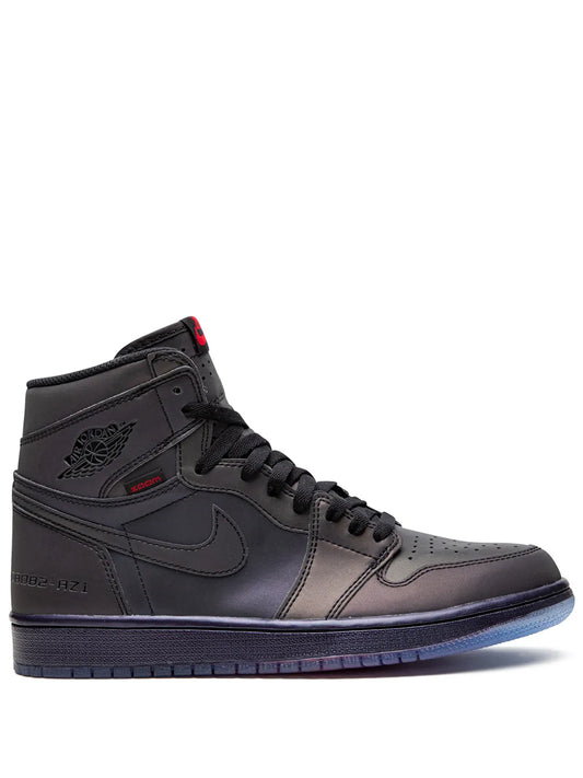 Air Jordan 1 High Zoom Fearless Sneakers — Black/Multicolour — Size US M 8.5 - US W 10 — Front View