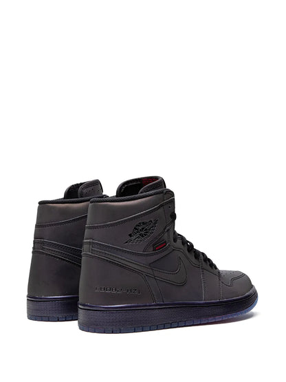 Air Jordan 1 High Zoom Fearless Sneakers — Black/Multicolour — Size US M 8.5 - US W 10 — Back View