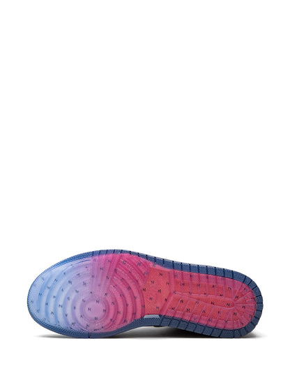 Air Jordan 1 High Zoom Fearless Sneakers — Black/Multicolour — Size US M 8.5 - US W 10 — Top View
