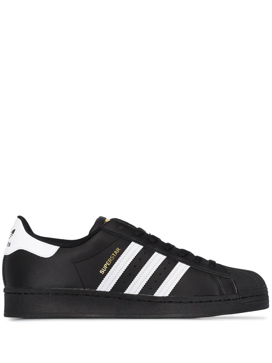 adidas Superstar Black/White Low-Top Sneakers — Same as shown — Size US M 4 - US W 5.5 — Front View