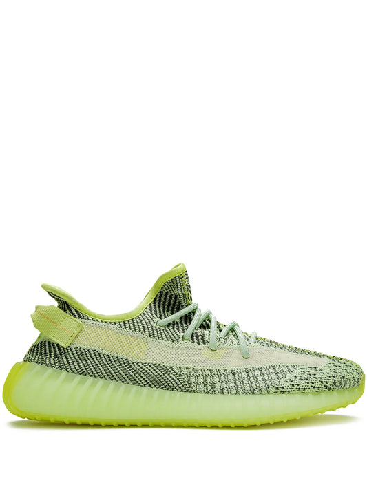 adidas Yeezy Boost 350 V2 Yeezreel Sneakers — Neon Green — Size US M 7.5 - US W 9 — Front View