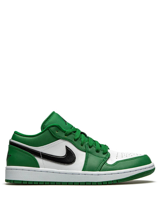 Air Jordan 1 Low Pine Green Sneakers — Pine Green/Black/White — Size US M 10.5 - US W 12 — Front View