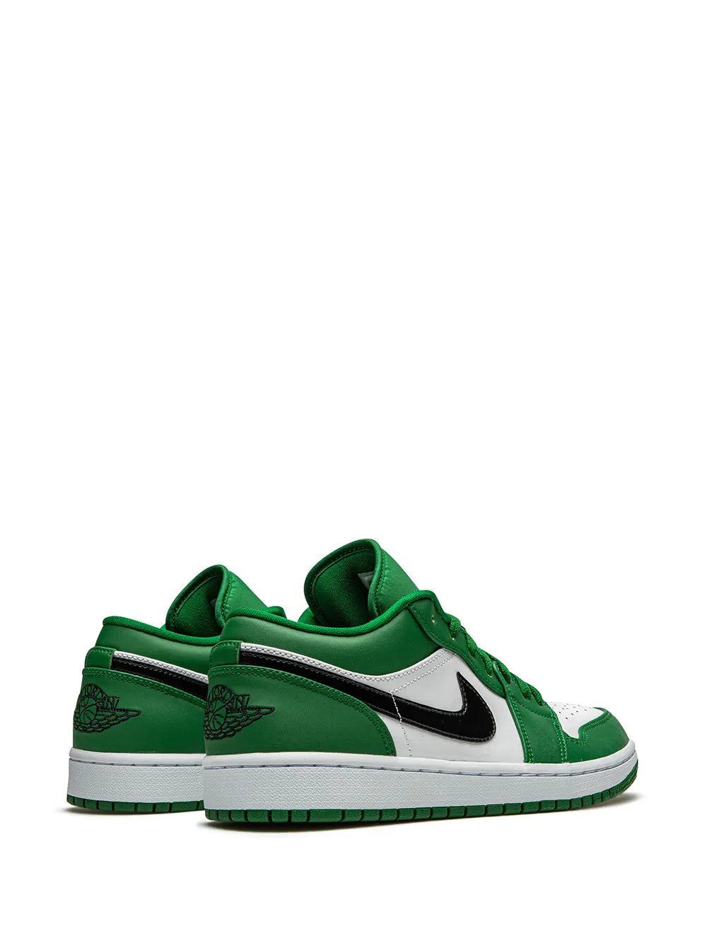 Air Jordan 1 Low Pine Green Sneakers — Pine Green/Black/White — Size US M 10.5 - US W 12 — Back View