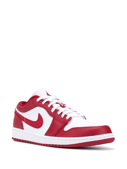 Air Jordan 1 Low Gym Red Sneakers — Gym Red/White — Size US M 11.5 - US W 13 — Side View