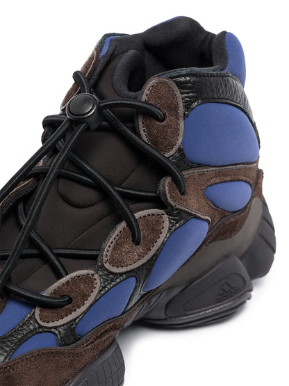 adidas Yeezy 500 High Tyrian Sneakers — Blue/Brown — Size US M 8 - US W 9.5 — Back View