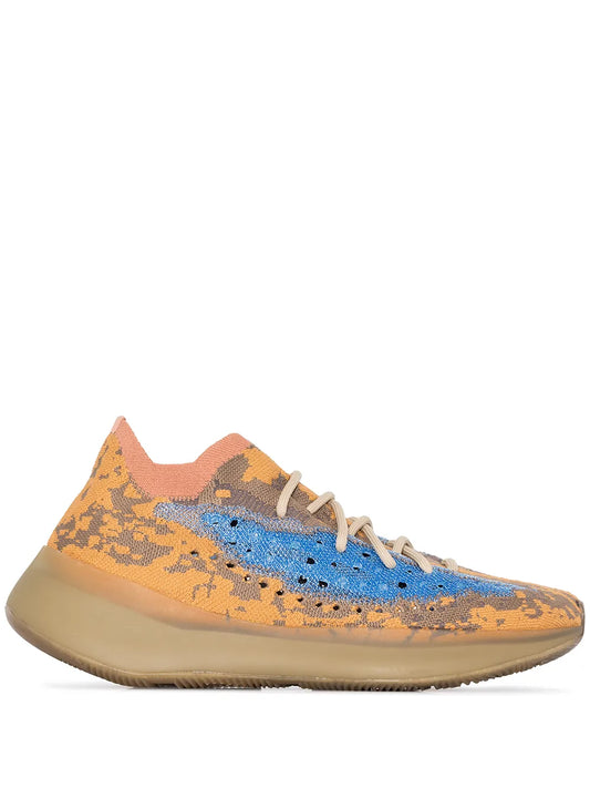 adidas Yeezy Boost 380 Blue Oat Sneakers — Orange/Brown/Blue — Size US M 7.5 - US W 9 — Front View