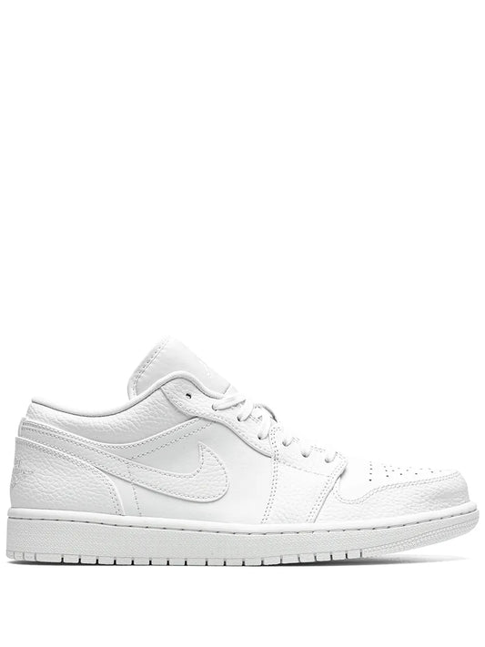 Air Jordan 1 Low Triple White Sneakers — White — Size US M 9.5 - US W 11 — Front View