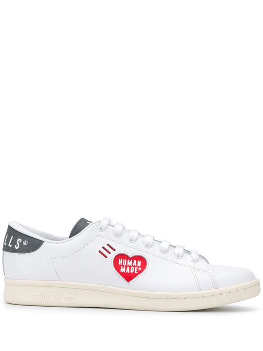 adidas X Human Made Stan Smith Sneakers — White/Black/Red — Size US M 11.5 - US W 13 — Front View