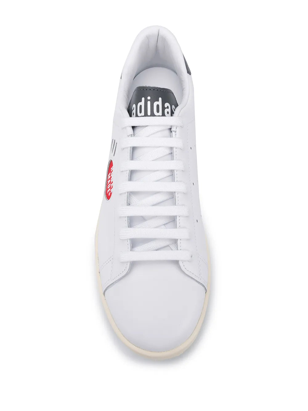 adidas X Human Made Stan Smith Sneakers — White/Black/Red — Size US M 11.5 - US W 13 — Top View