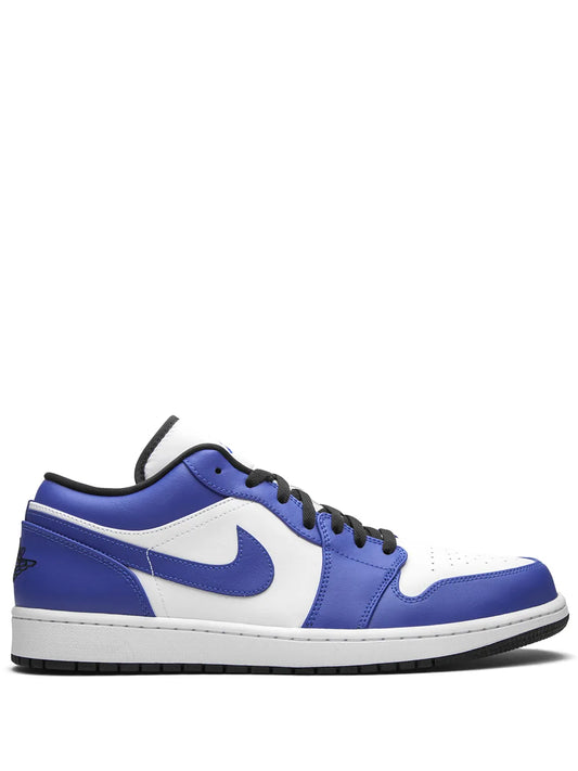 Air Jordan 1 Low Game Royal Sneakers — White/Game Royal/Black — Size US M 9.5 - US W 11 — Front View