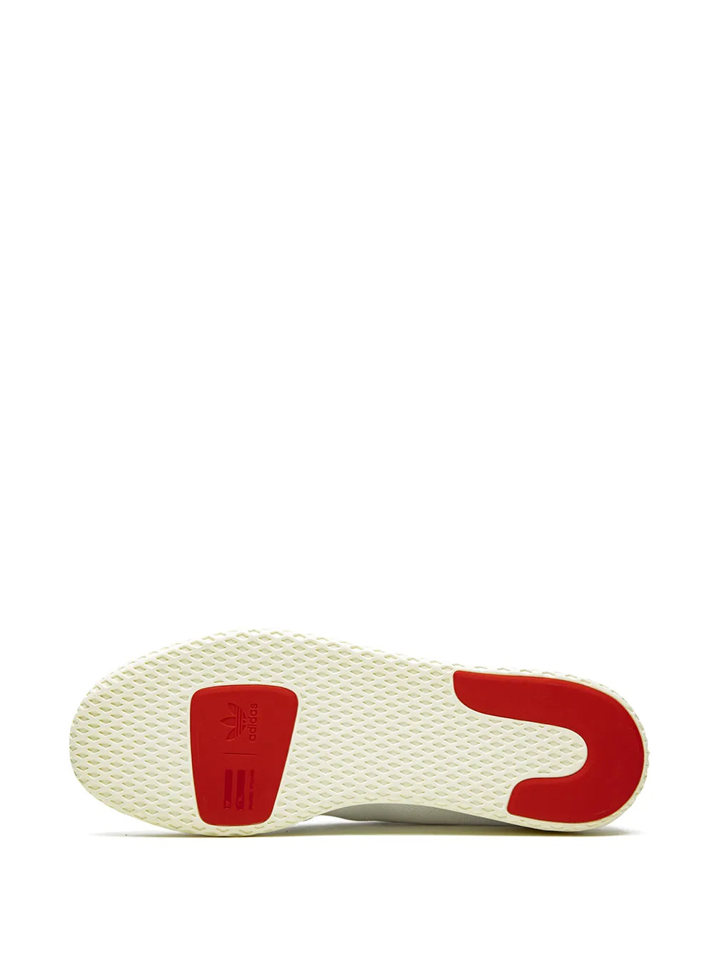 adidas X Pharrell Williams Tennis Hu Human Made Sneakers — White/Scarlet Red — Size US M 10 - US W 11.5 — Top View
