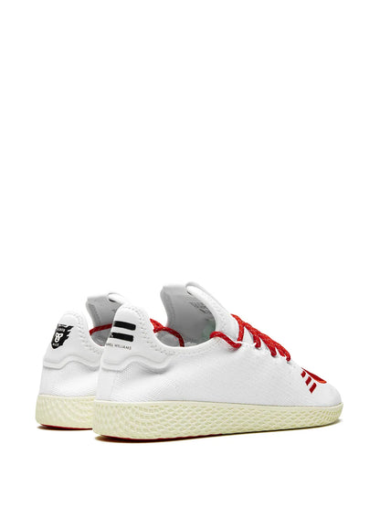 adidas X Pharrell Williams Tennis Hu Human Made Sneakers — White/Scarlet Red — Size US M 10 - US W 11.5 — Back View