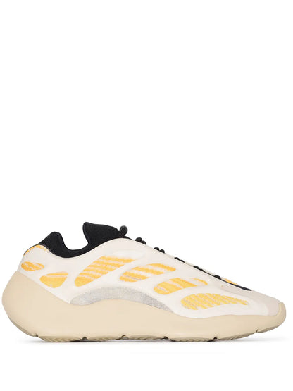 adidas Yeezy 700 V3 Safflower Sneakers — Creamy Beige/Yellow — Size US M 9 - US W 10.5 — Front View